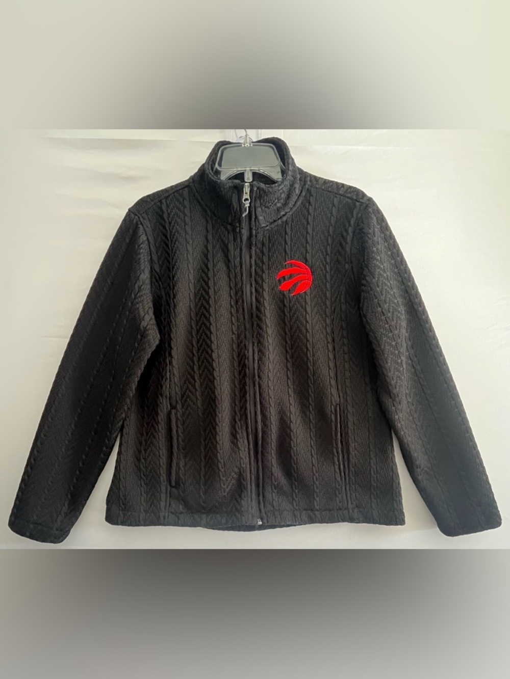 G-III Toronto Raptors Cable Knit Full Zip Jacket L